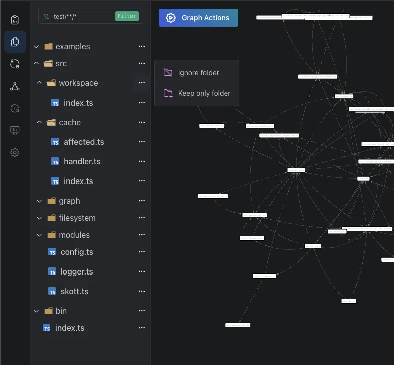 skott web app VSCode-like file explorer browsing the project file tree.